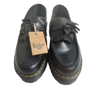 Dr. Martens Black Leather Tassel Loafers